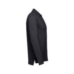 Polo noir à manches longues pour homme