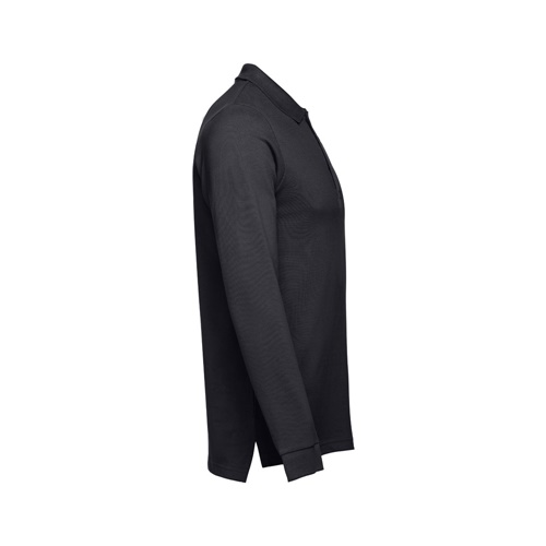 Polo noir à manches longues pour homme