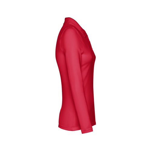 Polo rouge à manches longues pour femme