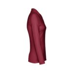 Chemise bordeaux à manches longues pour femme