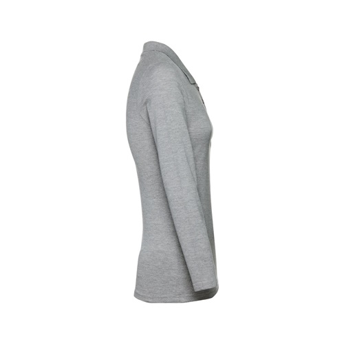 Polo gris à manches longues pour femme