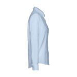 Chemise bleue à manches longues vue de côté