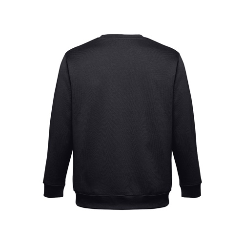 Sweat-shirt noir basique vu de dos