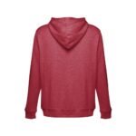 Sweat à capuche rouge vu de dos