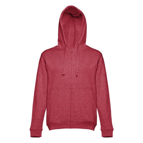 Sweat à capuche rouge avec fermeture éclair