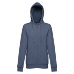 Veste à capuche bleue zippée unisexe