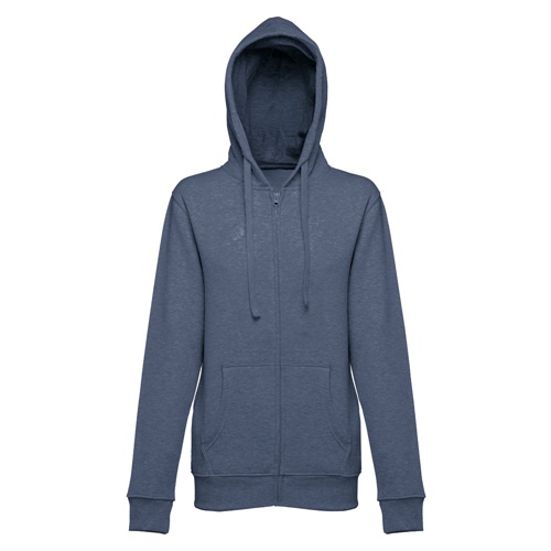 Veste à capuche bleue zippée unisexe