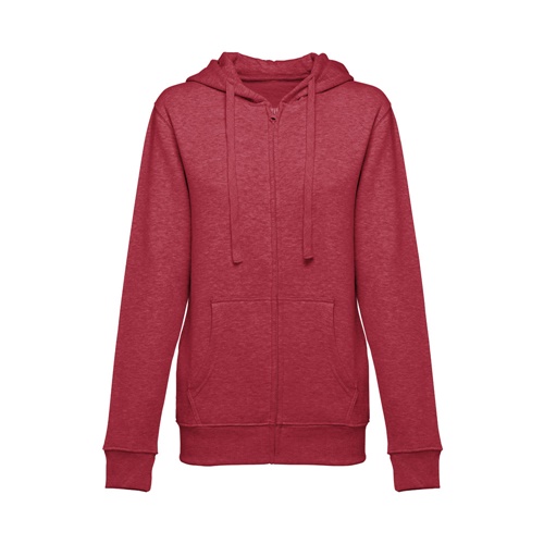 Sweat à capuche zippé rouge pour adulte
