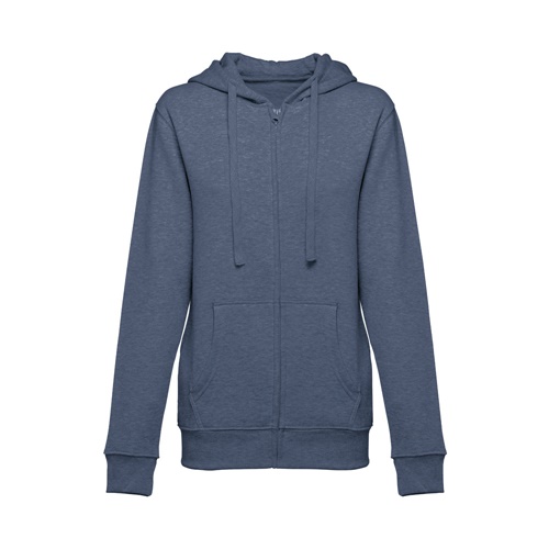 Sweat à capuche bleu zippé unisexe