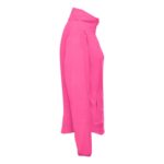 Veste polaire rose fuchsia vue de côté