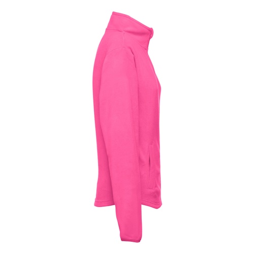 Veste polaire rose fuchsia vue de côté