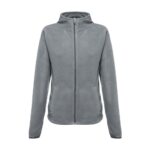 Veste polaire grise à fermeture éclair