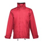 Veste imperméable rouge à manches longues