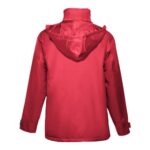 Veste coupe-vent rouge avec capuche