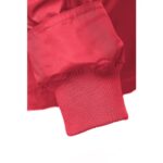 Poignet de blouson rouge en tissu