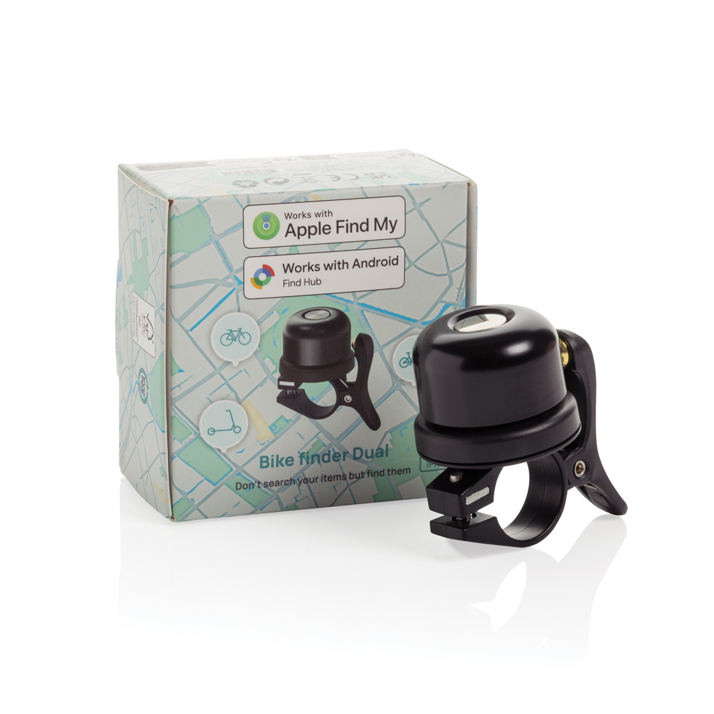 Sonnette vélo noire avec boîte connectée