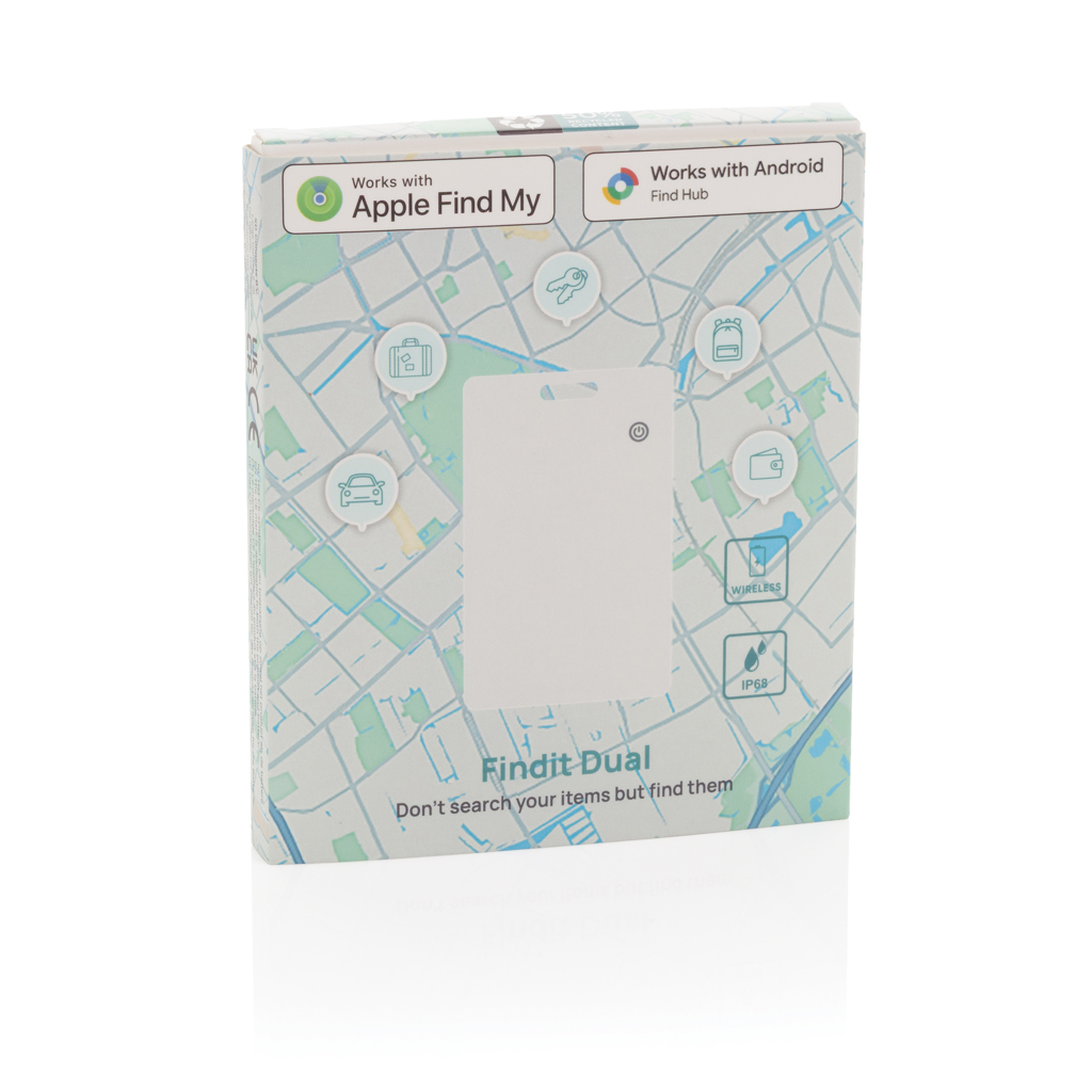 Boîte de traqueur Findit Dual compatible Apple et Android