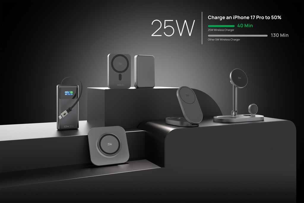 Chargeurs sans fil 25W pour iPhone 17 Pro