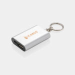 Porte-clés chargeur USB argenté Icarus