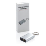 Powerbank porte-clés argent avec emballage