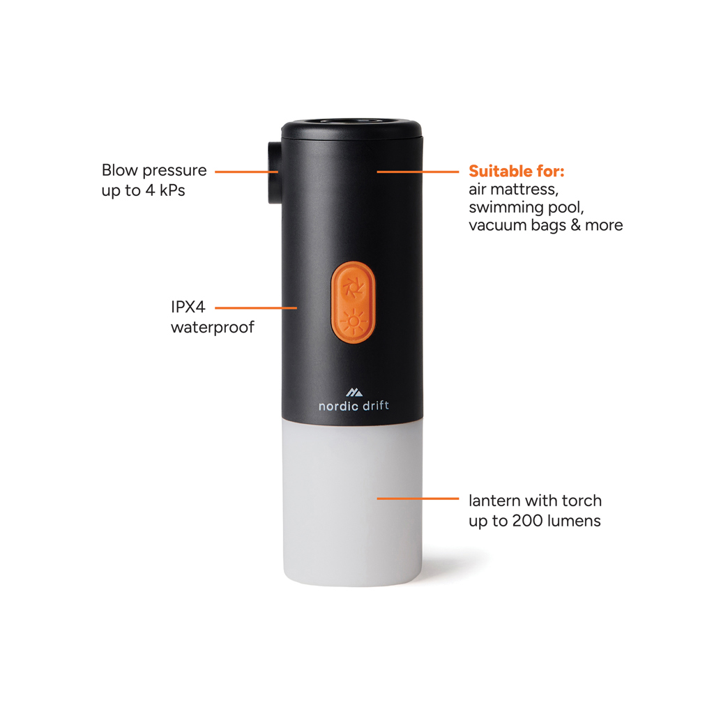 lampe de camping avec pompe à air nordic drift titan