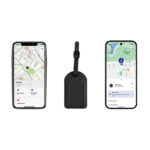 Étiquette à bagages avec géolocalisation globefind dual rcs
