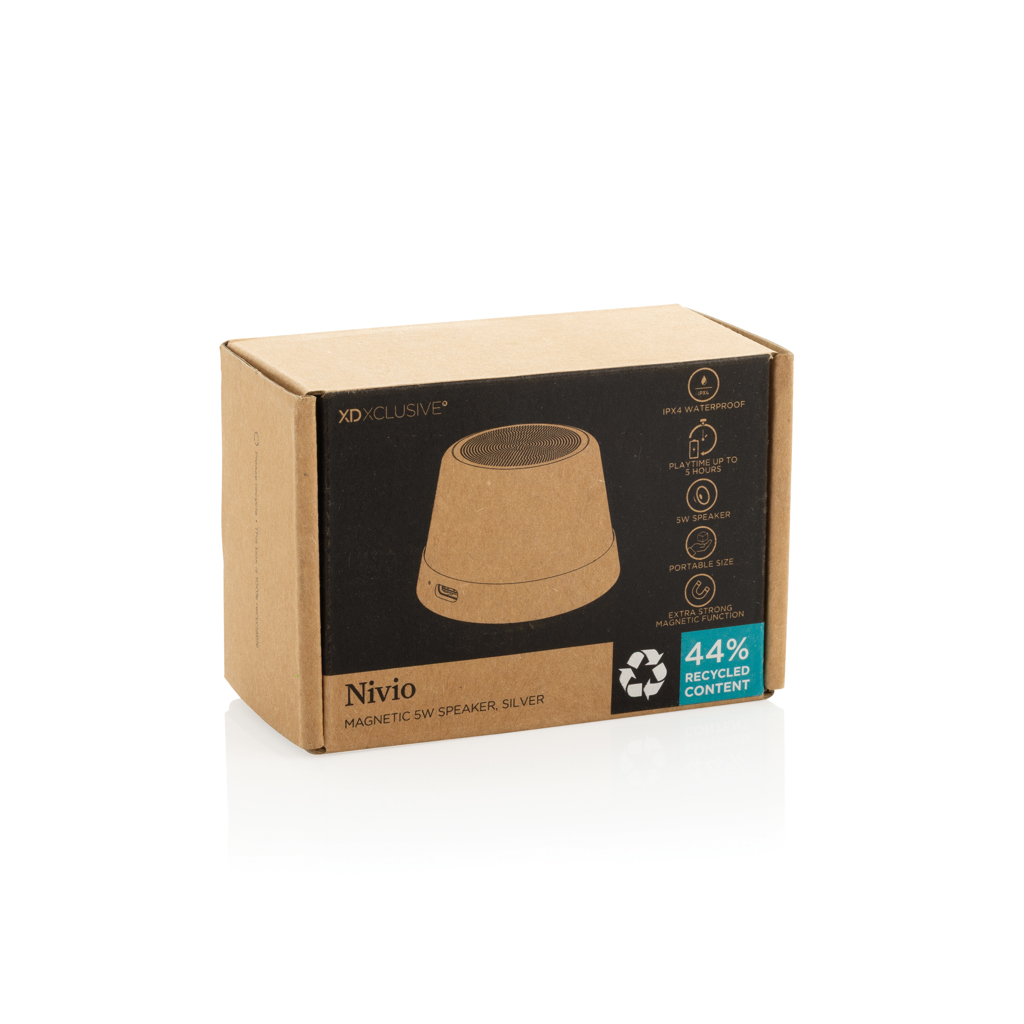 haut parleur magnétique 5w en aluminium recyclé rcs nivio