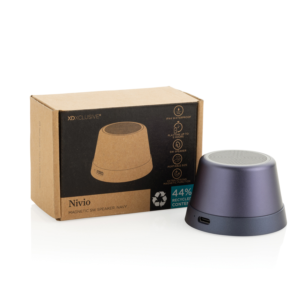 haut parleur magnétique 5w en aluminium recyclé rcs nivio