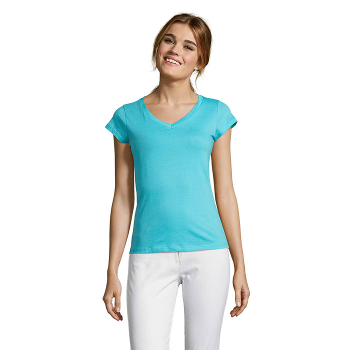 moon moon t shirt femme col v