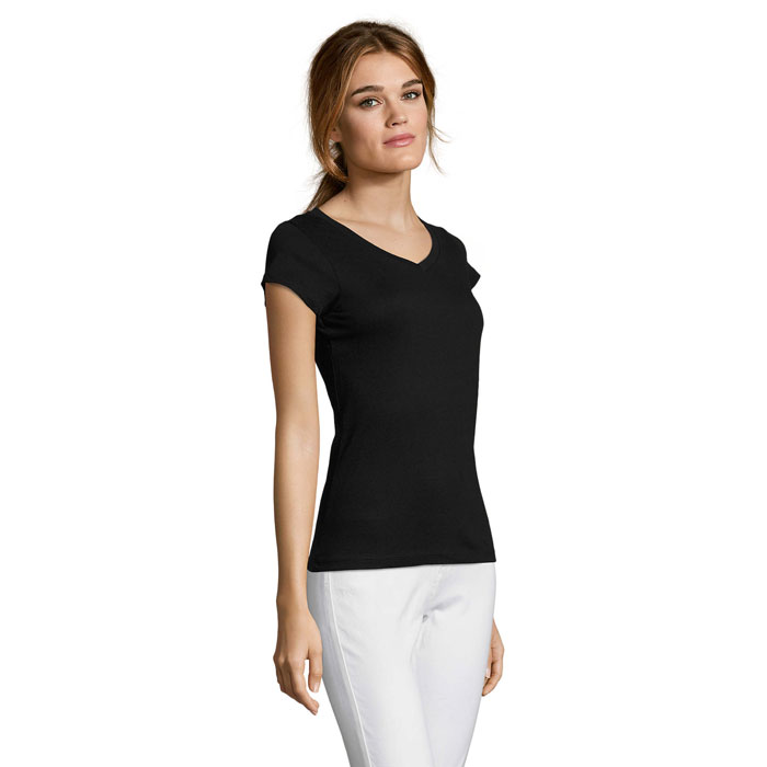 moon moon t shirt femme col v