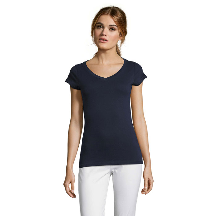 moon moon t shirt femme col v
