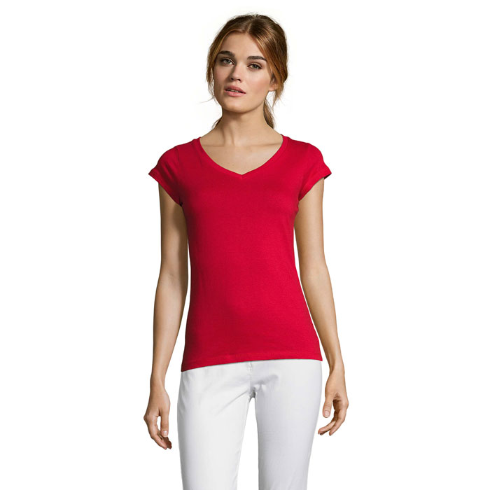 moon moon t shirt femme col v