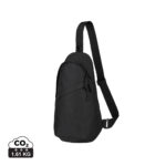 Sac bandoulière noir minimaliste avec sangle réglable