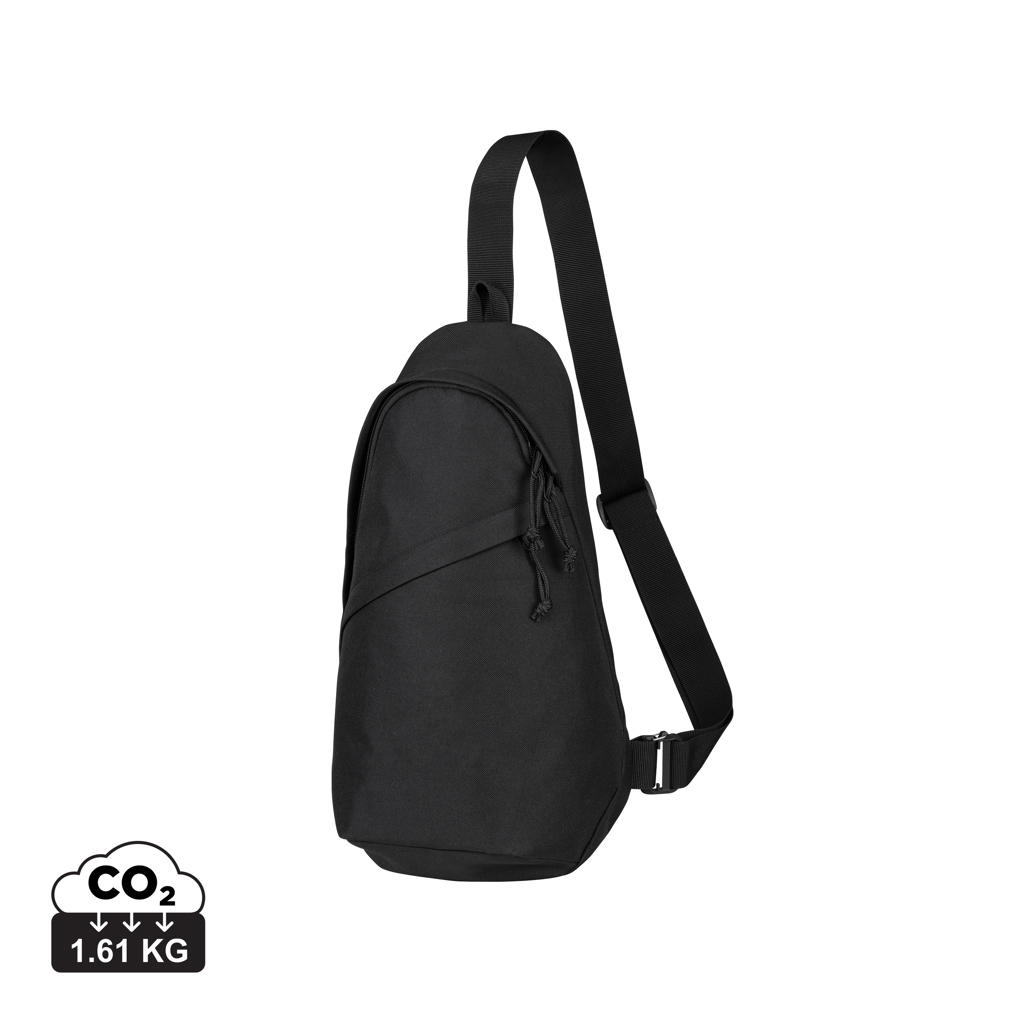 Sac bandoulière noir minimaliste avec sangle réglable