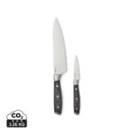Deux couteaux de cuisine à manche en bois