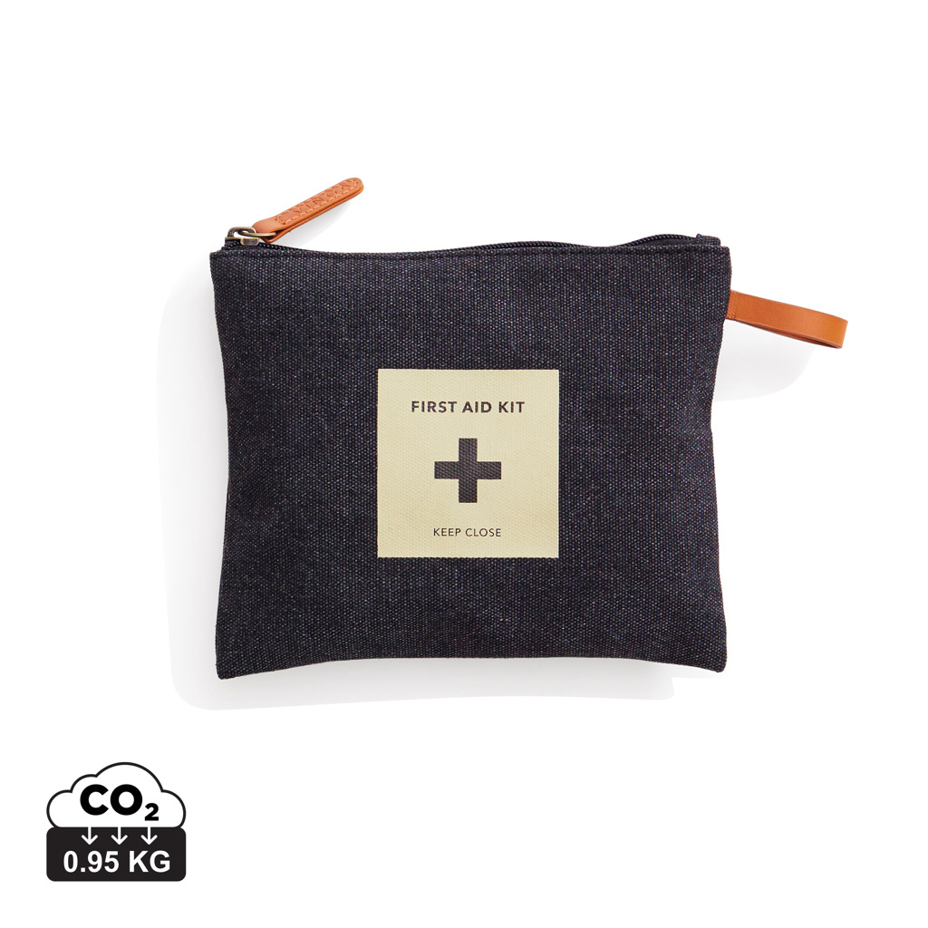 Trousse de premiers secours en tissu sombre