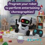 Petit robot jouet dansant dans une chambre d’enfant