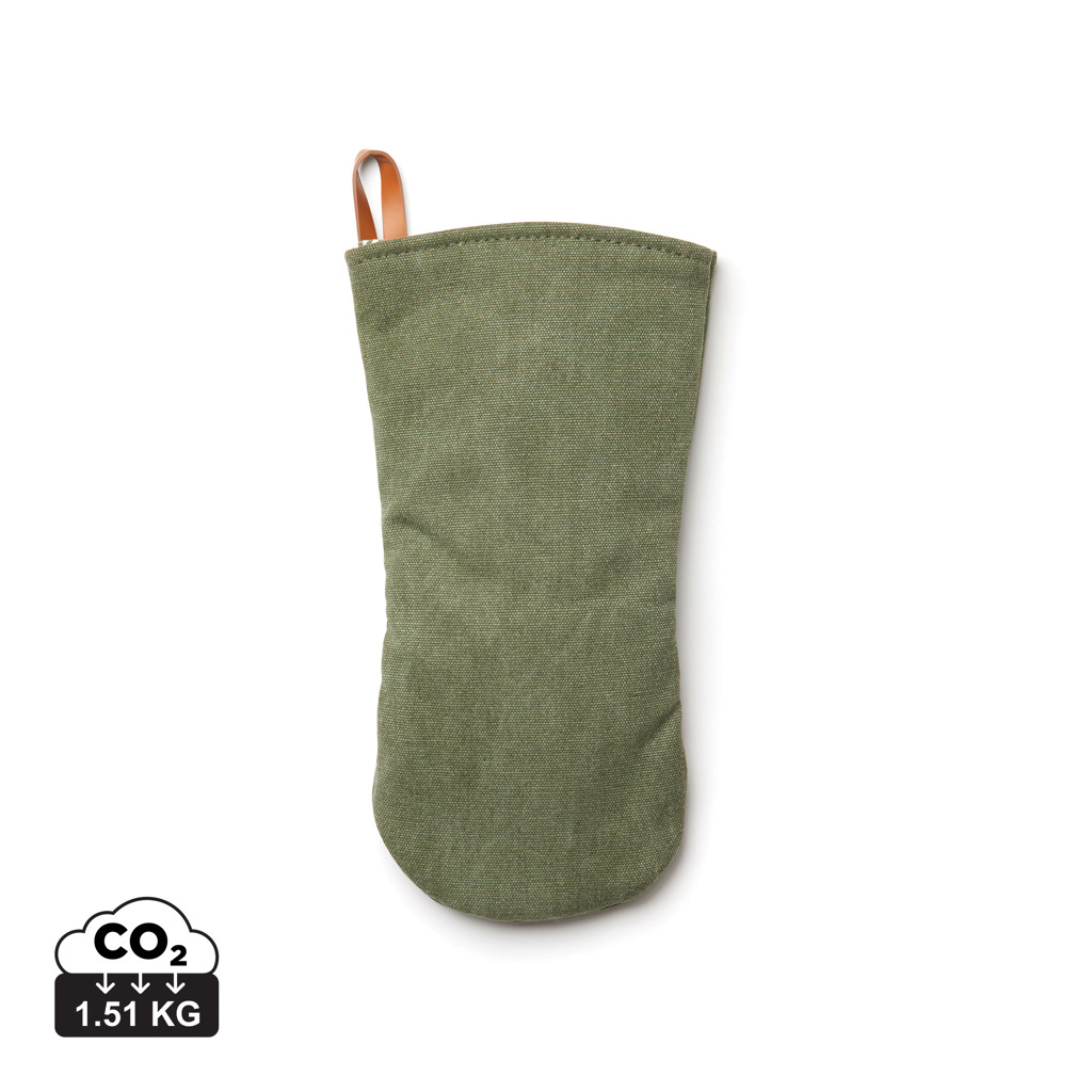 Gant de cuisine vert en tissu