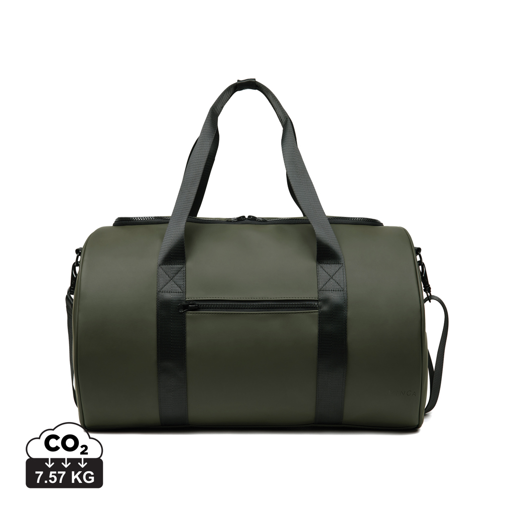 Sac de sport vert avec bandoulière noire