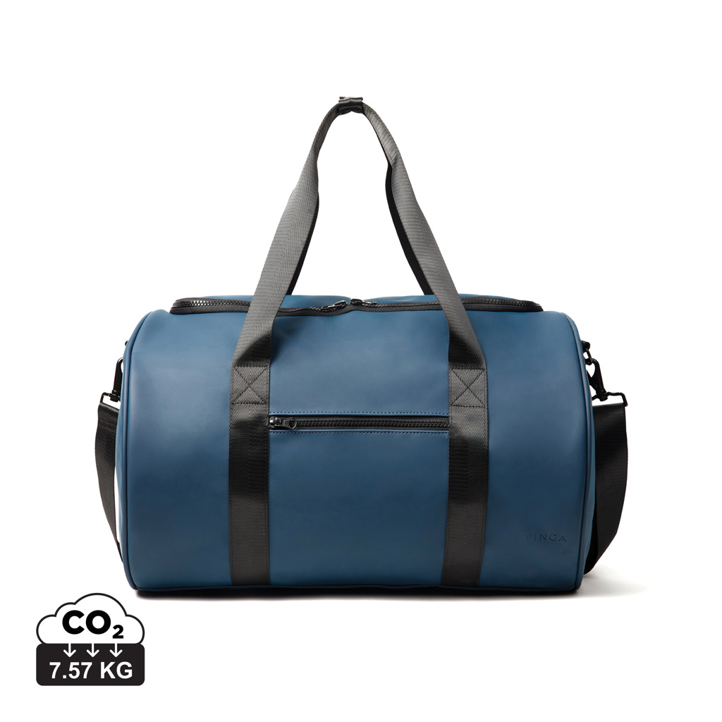 Sac de sport bleu avec bandoulière noire