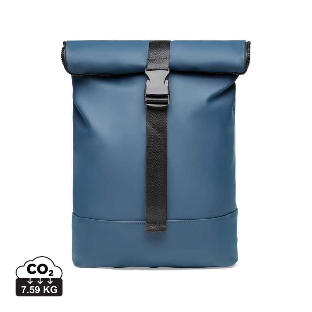 Sac à dos bleu à fermeture roulée
