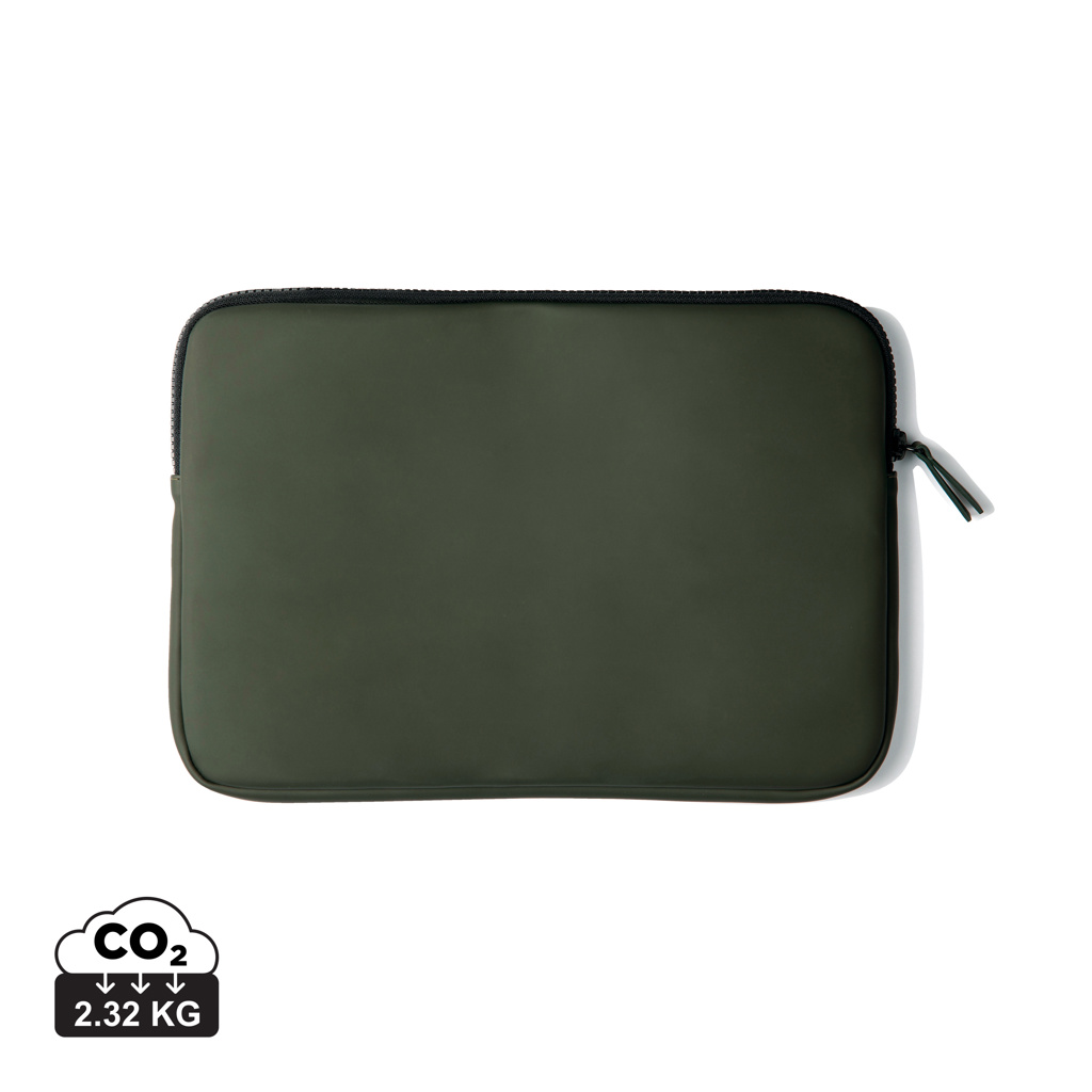 Housse d’ordinateur portable verte avec fermeture éclair