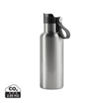 Gourde en acier inoxydable avec bouchon noir
