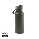 Gourde réutilisable vert foncé avec sangle