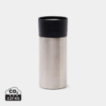 Mug isotherme en acier inoxydable avec couvercle noir