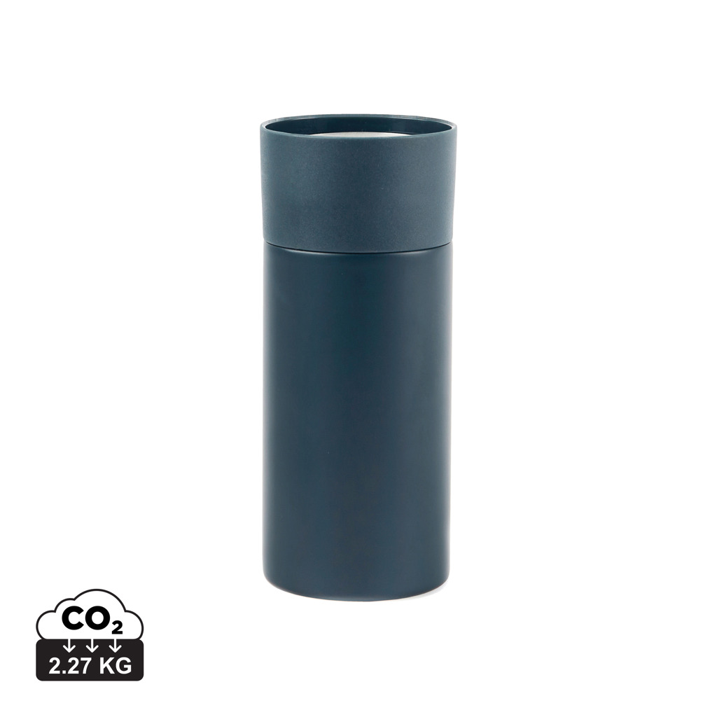 Gobelet isotherme bleu foncé réutilisable