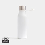 Gourde blanche réutilisable avec bouchon en métal