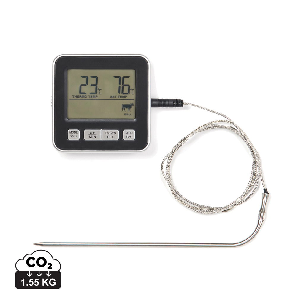 Thermomètre de cuisson numérique avec sonde métallique