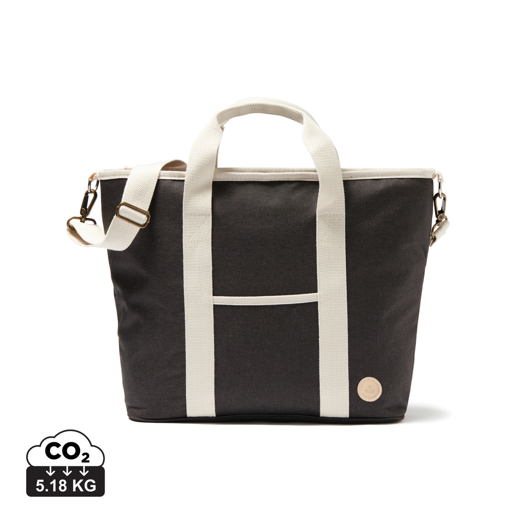 Sac cabas noir avec anses crème