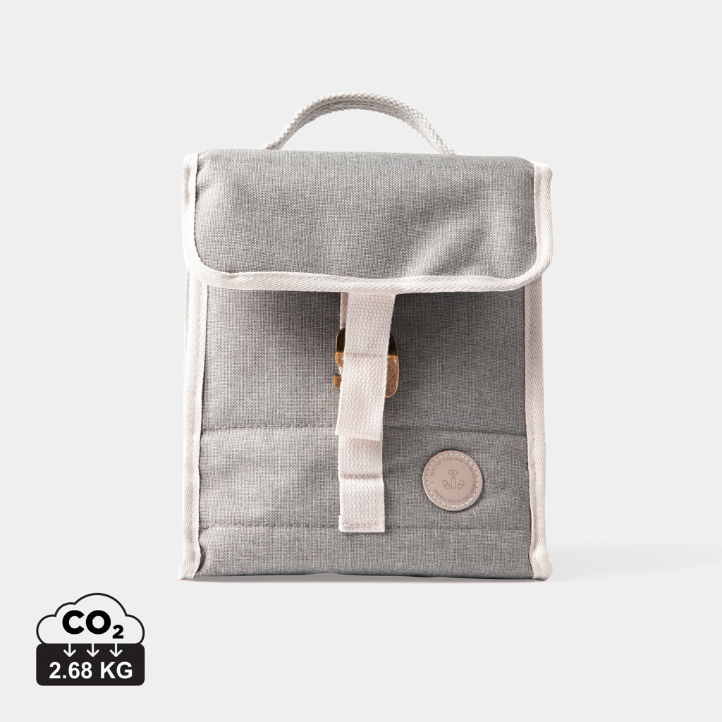 Petit sac isotherme gris en tissu